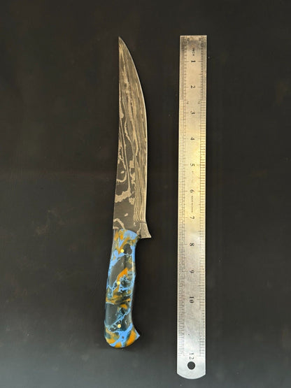 12.5" Handmade Damascus Fillet Knife Premium Custom Fillet Knife with Resin Handle