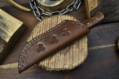 Custom Damascus Skinner Knife Twist Pattern Mixed Material Handle – Handmade Camping & Bushcraft Hunting Knife