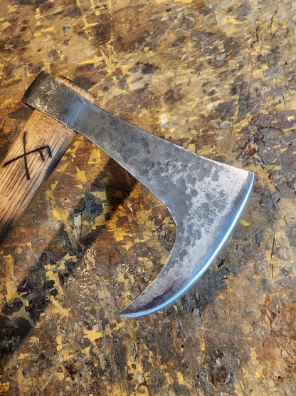 18 Inch Hand Forged Viking Axe High Carbon Steel Blade with Ash Wood Handle