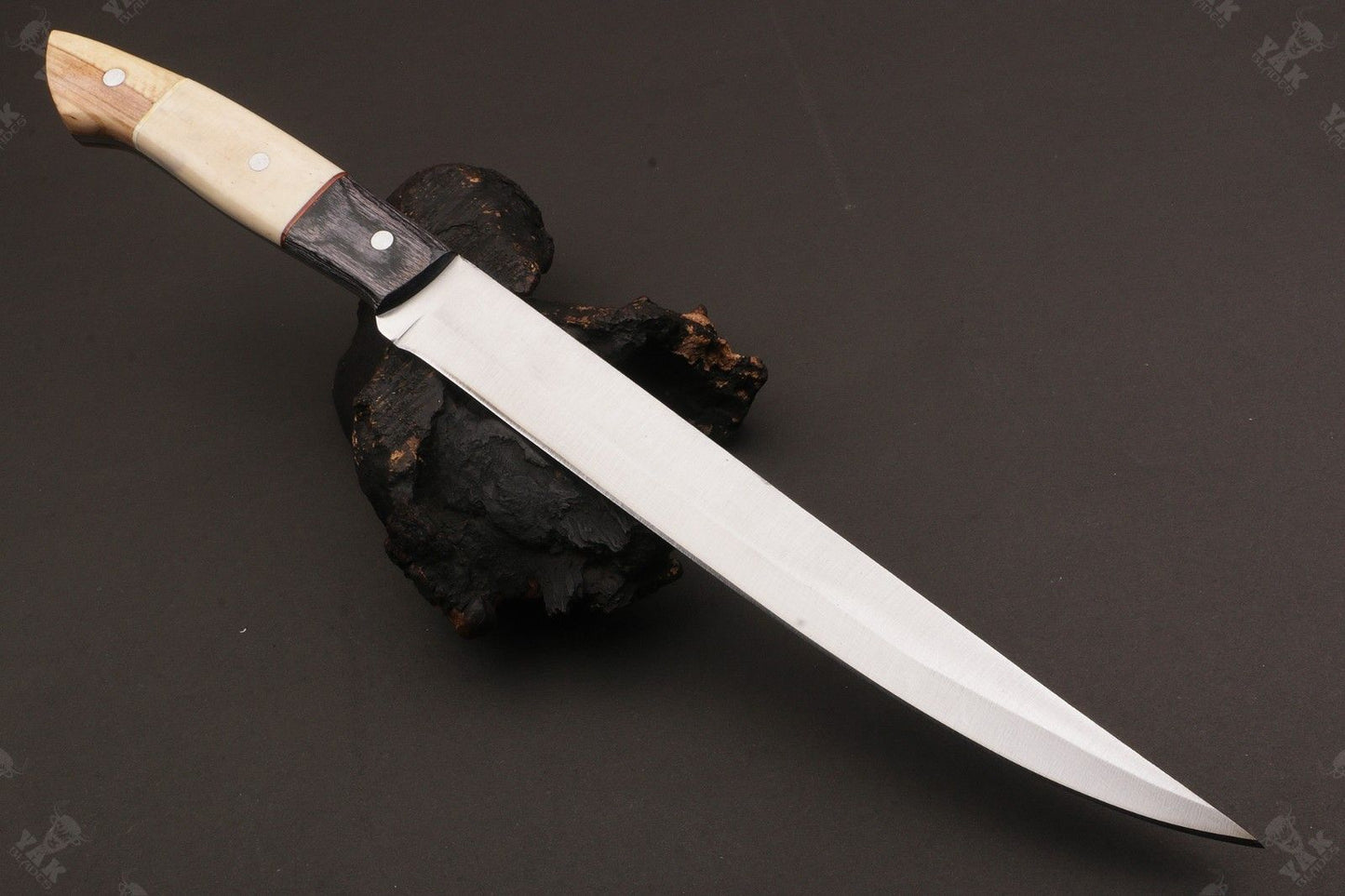 14" Custom Handmade D2 Steel Fillet Knife Custom Fillet Knife & Sharp Fillet Knife W/Sheath
