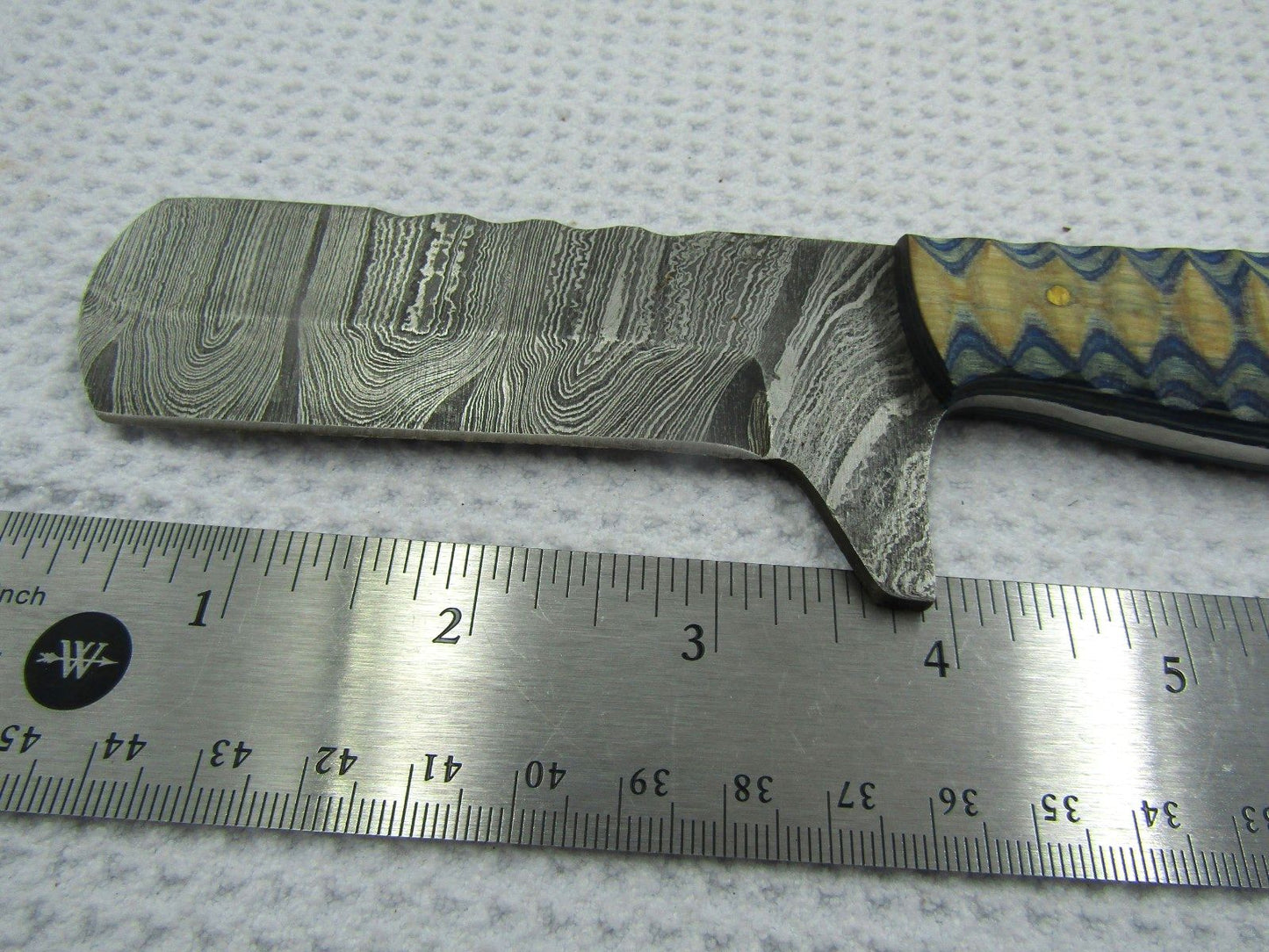 Handmade 8" Damascus Steel Bull Cutter Knife Custom Bull Cutter Knife With Wood Handle