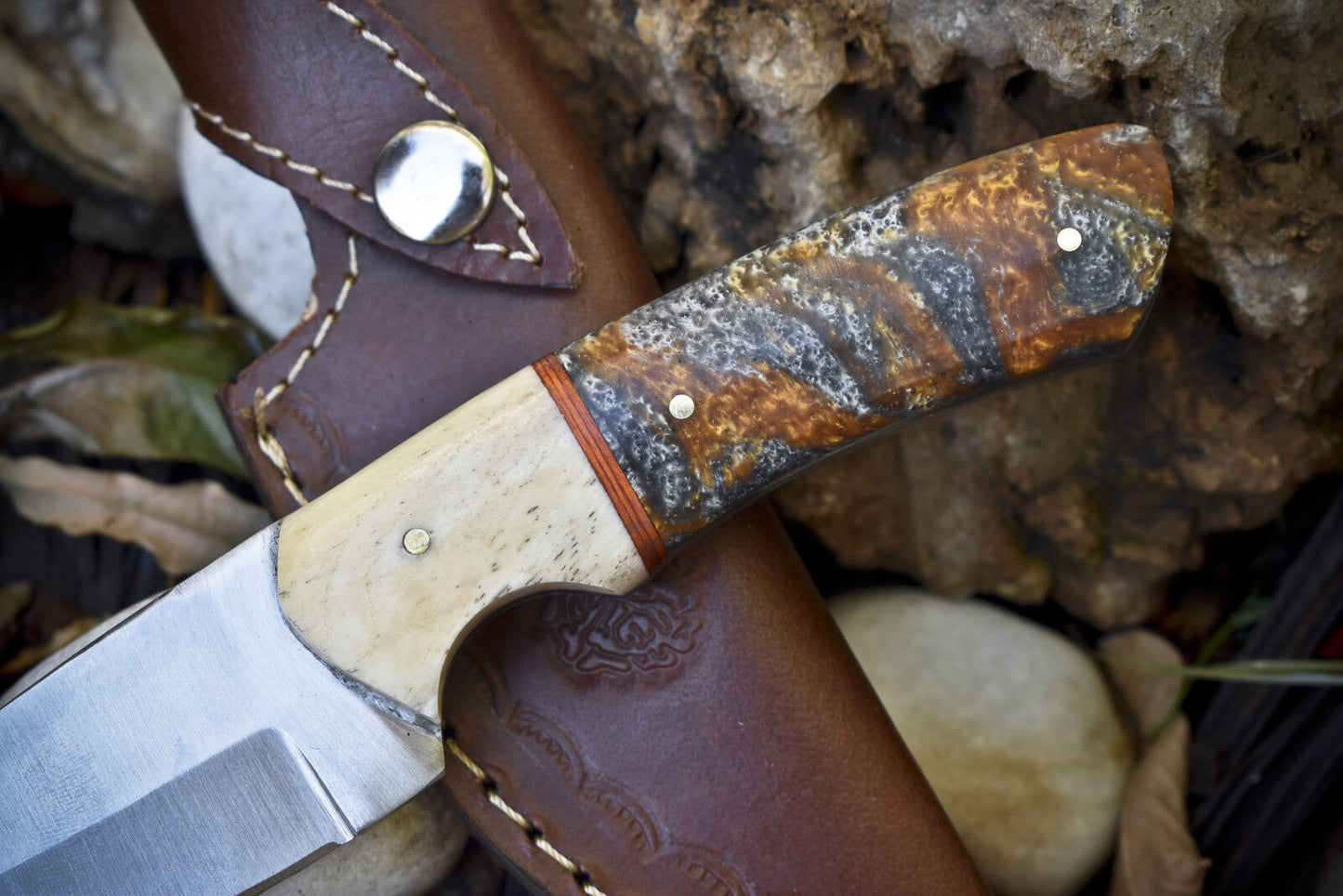Handmade AUS-8 Steel Skinner Knife | Micarta Handle | Rare Collectible