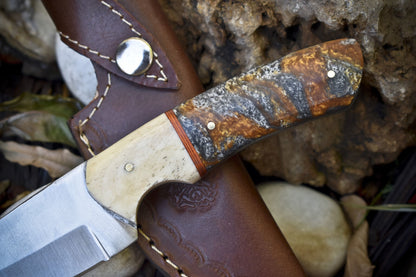 Handmade AUS-8 Steel Skinner Knife | Micarta Handle | Rare Collectible