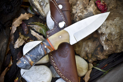 Handmade AUS-8 Steel Skinner Knife | Micarta Handle | Rare Collectible