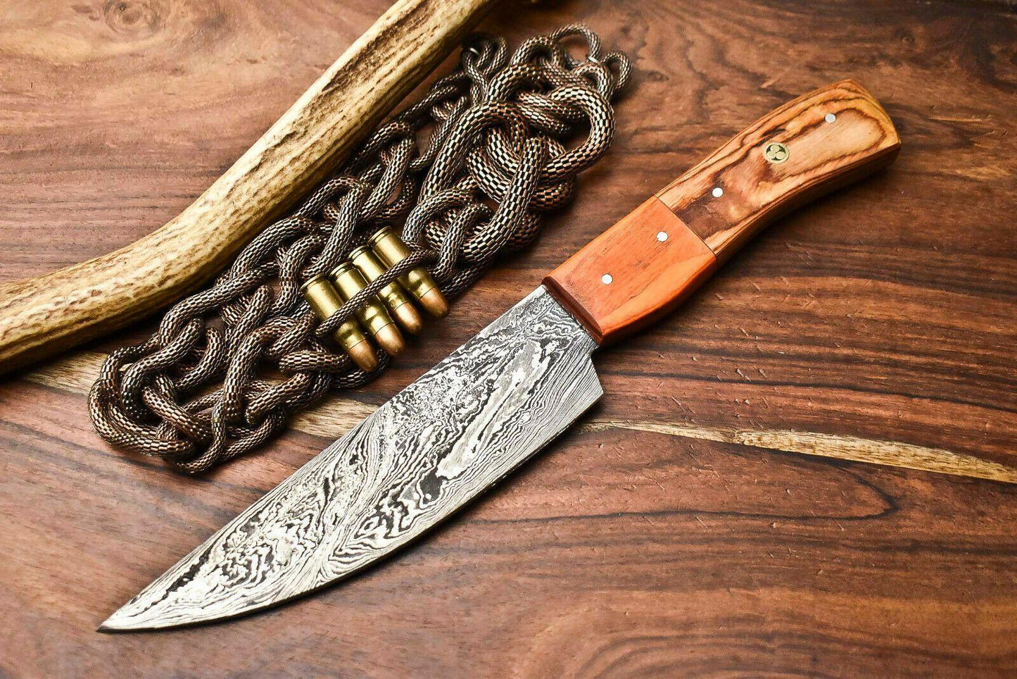 Premium Hand Forged Damascus Steel Chef Knife – Full Tang Kitchen Blade, 384 Layers