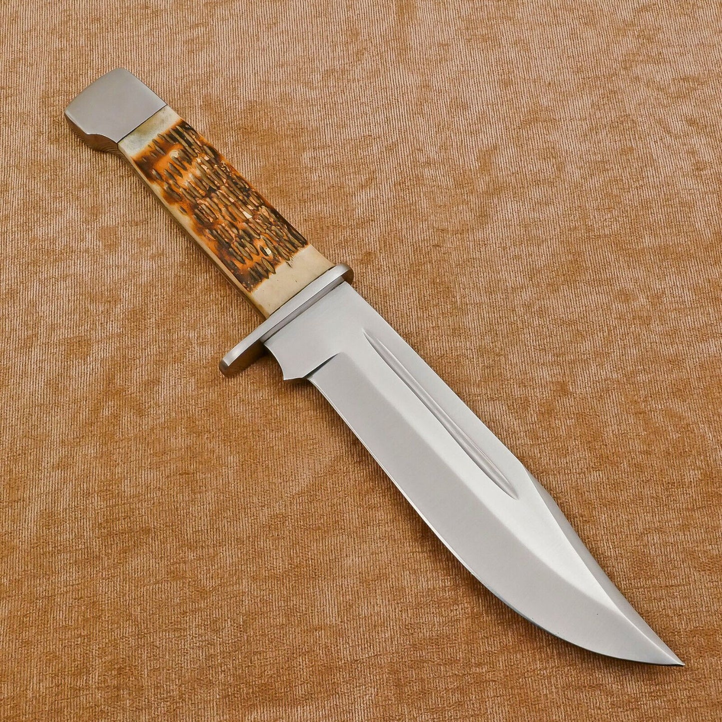 Hand Made D2 Steel Full Tang 14-Inch Bowie Hunting Knife – Steel Guard