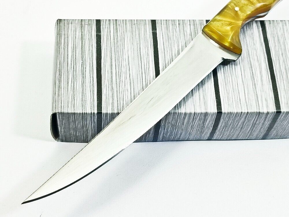Handmade D2 Steel Blade Best Fillet Knife Custom Fillet Knife Full Tang Knife W/Sheath
