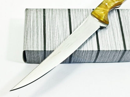 Handmade D2 Steel Blade Best Fillet Knife Custom Fillet Knife Full Tang Knife W/Sheath