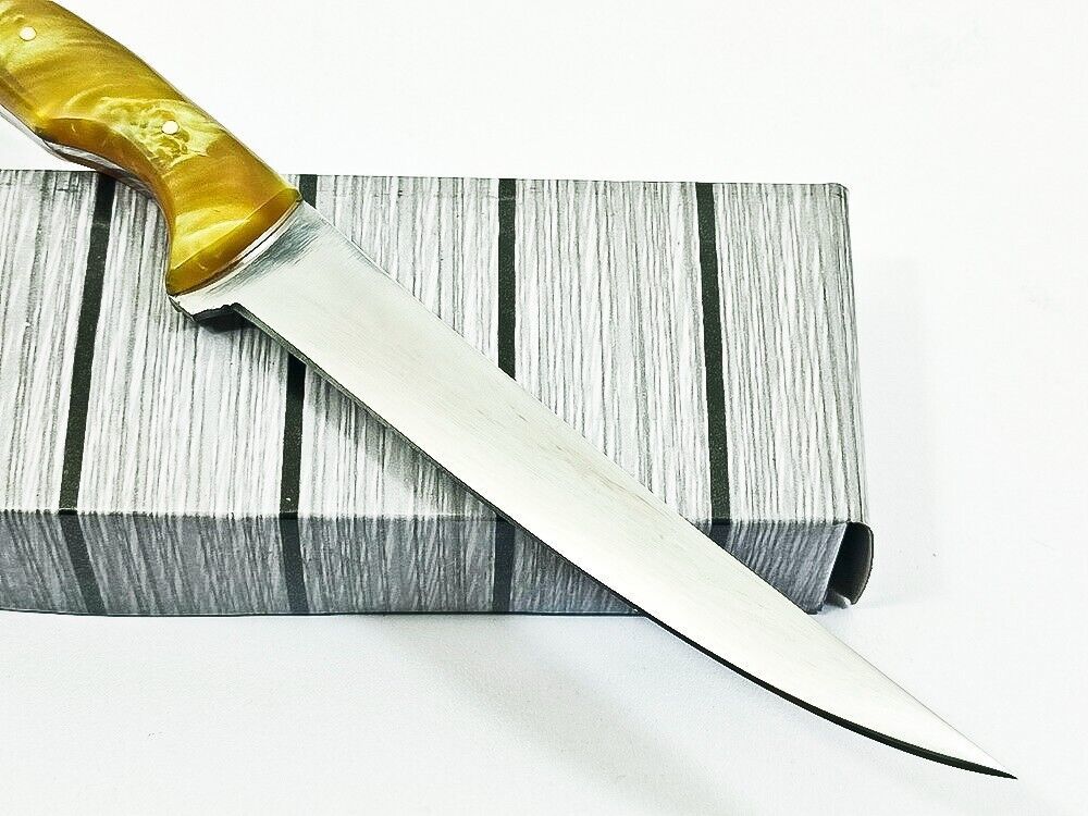 Handmade D2 Steel Blade Best Fillet Knife Custom Fillet Knife Full Tang Knife W/Sheath