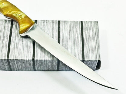 Handmade D2 Steel Blade Best Fillet Knife Custom Fillet Knife Full Tang Knife W/Sheath