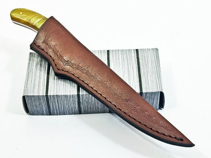 Handmade D2 Steel Blade Best Fillet Knife Custom Fillet Knife Full Tang Knife W/Sheath