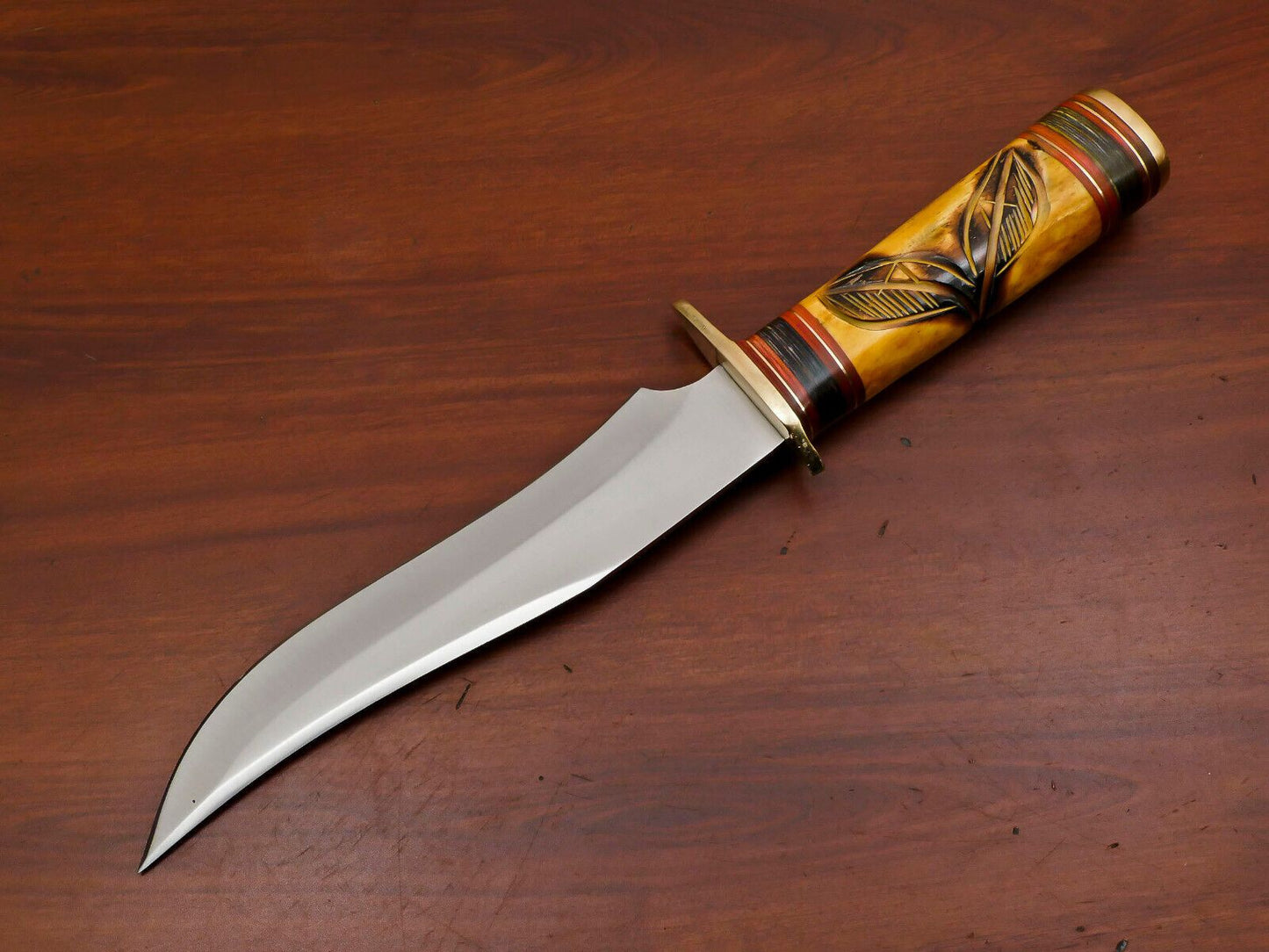 12-Inch Handmade D2 Fixed Blade Hunting Bowie Knife