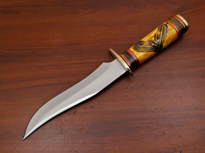 12-Inch Handmade D2 Fixed Blade Hunting Bowie Knife