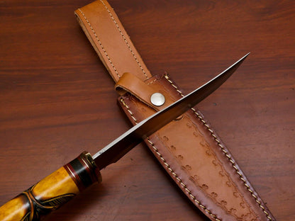 12-Inch Handmade D2 Fixed Blade Hunting Bowie Knife