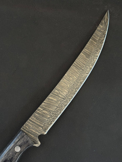 Handcrafted 12" Damascus Fillet Knife Premium Custom Fillet Knife for Kitchen W/Sheath