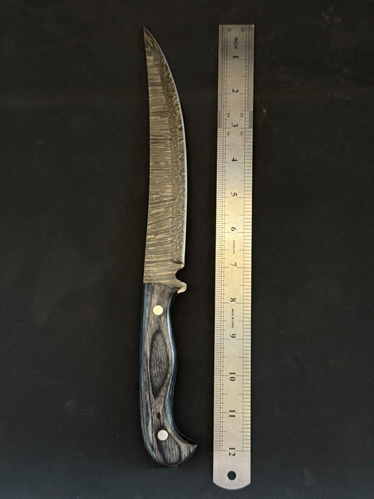 Handcrafted 12" Damascus Fillet Knife Premium Custom Fillet Knife for Kitchen W/Sheath