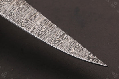 13" Custom Hand forged Damascus Steel Fillet Knife Best Fillet Knife With Leather Sheath