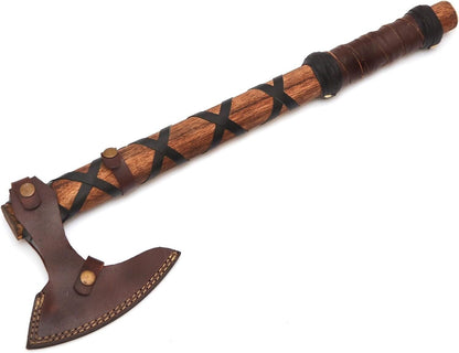 Ragnar Lothbrok Viking Axe Real Battle Ready Bearded Carbon Steel Axe with Ash Wood Handle 20 Inch