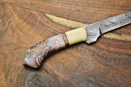 Handmade Damascus Steel Chef Knife – Full Tang Custom Sport Knife, Forged Blade