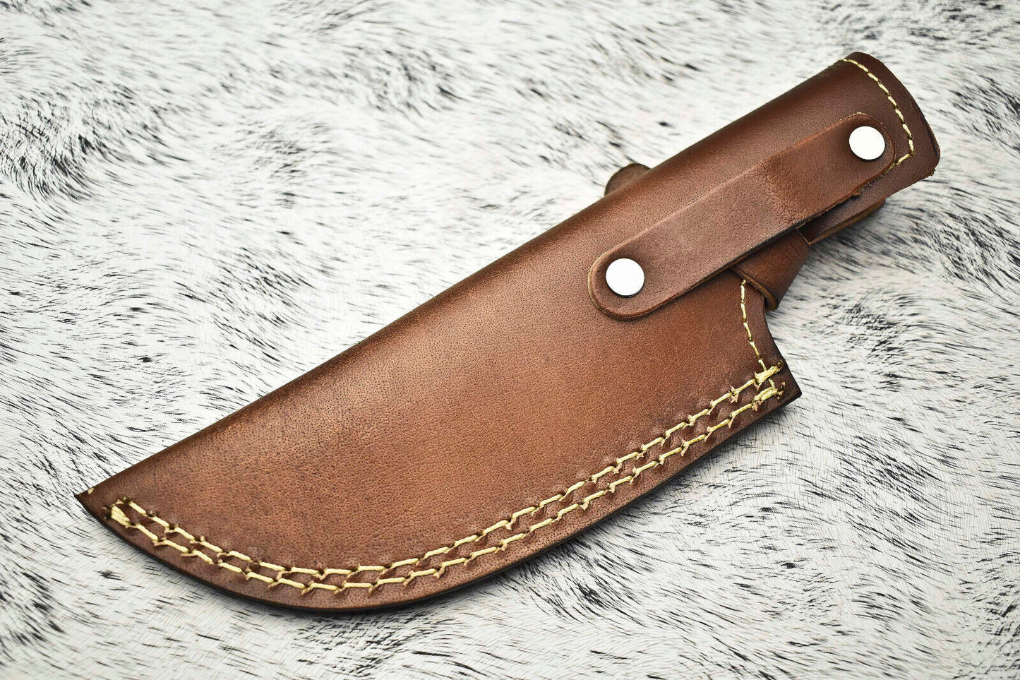 Handmade Damascus Blade Camping Tracker Full Tang Knife