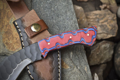 Forged Skinner Knife AUS-8 Steel Hard Wood – Razor Sharp Hunting Blade