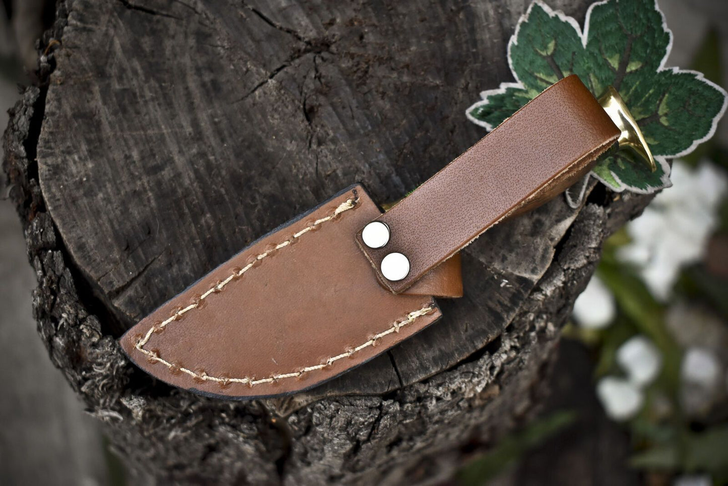 6" Custom Forged Damascus Skinner Knife with Twist Pattern and Walnut Wood Handle for Outdoor Hunting Use