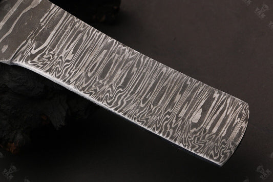 Best 8" Best Damascus Steel Bull Cutter Knife Custom Cowboy Bull Knife with Wood Handle