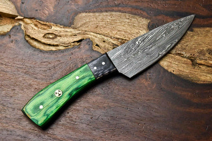 Handmade Damascus Steel Chef Knife – 8" Full Tang Kitchen Knife with Sharp Edge