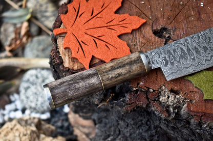 12.0" Handmade Damascus Steel Chef Knife – Full Tang Kitchen Knife, Razor Sharp Edge