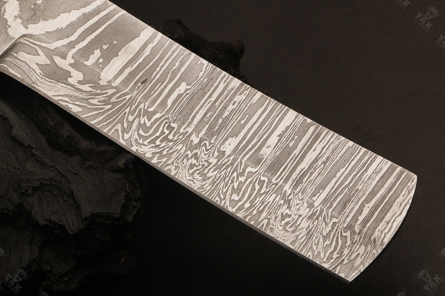Bull Cutter 9" Damascus Steel Bull Cutter Knife Custom Cowboy Bull Knife with Wood Handle