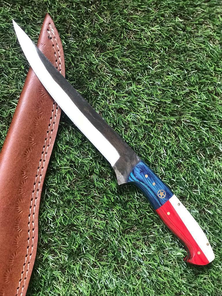 13" Custom Handmade D2 Steel Fillet Knife Best Fillet Knife Fish Fillet Knife With Sheath