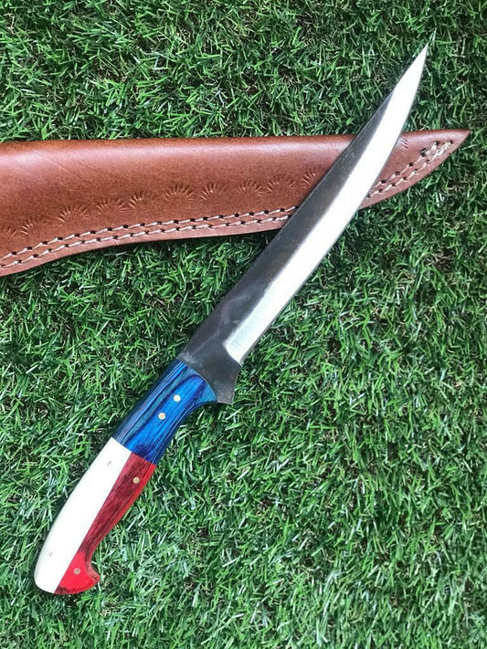 13" Custom Handmade D2 Steel Fillet Knife Best Fillet Knife Fish Fillet Knife With Sheath