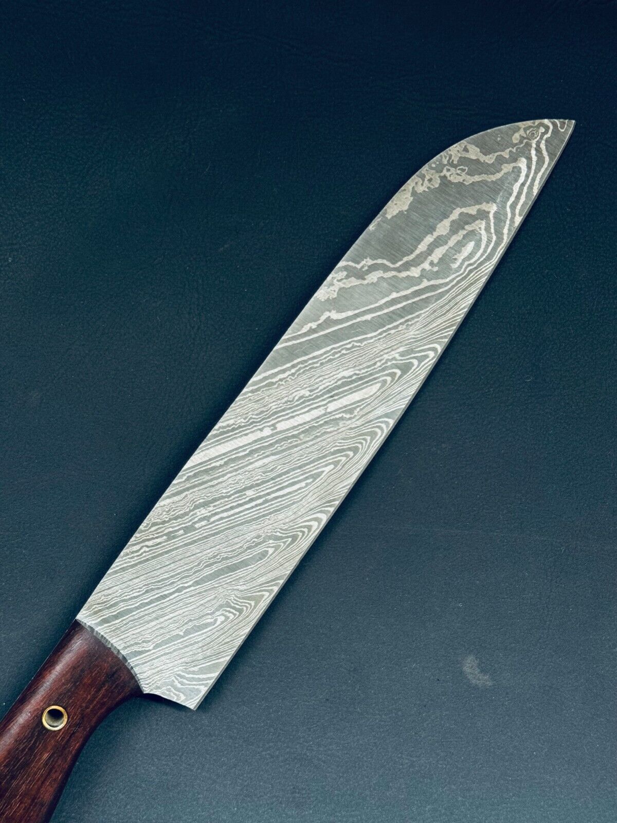 13" Hand Forged Fire Storm Damascus Steel Chef Knife with Bone & Wood Handle