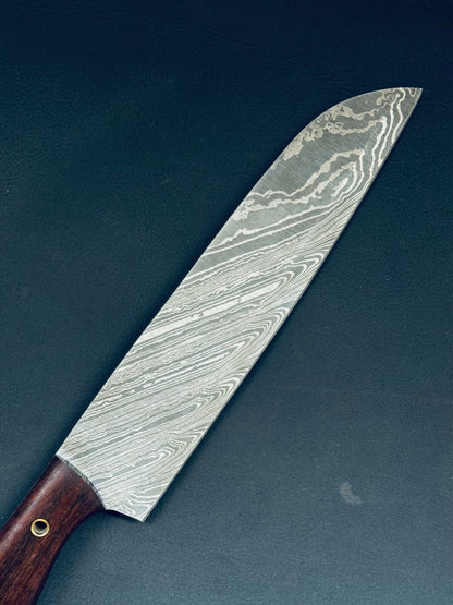 13" Hand Forged Fire Storm Damascus Steel Chef Knife with Bone & Wood Handle