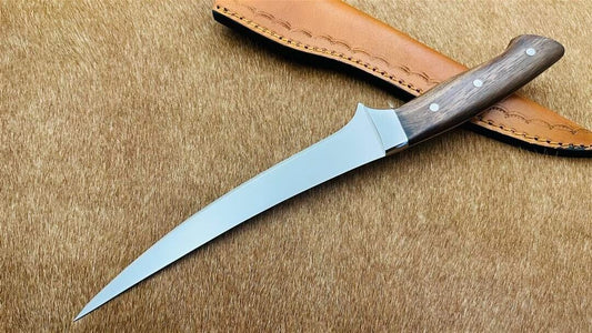 11.4" Custom Made 12C27 S Steel Fishing Camping Kitchen Fillet Knife Best Fillet Knife W/Sheath