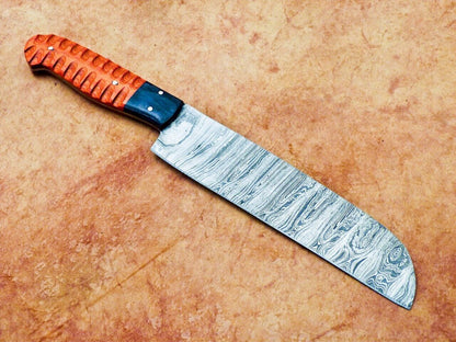 13" Professional Chef Knife Damascus Blade Kitchen Knife "Hard Wood"
