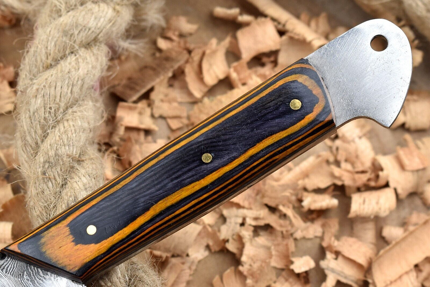 Custom Handmade Damascus Steel Kitchen Chef Knife | 12" Forged Blade with Sturl Open Tang Handle