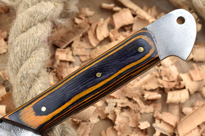 Custom Handmade Damascus Steel Kitchen Chef Knife | 12" Forged Blade with Sturl Open Tang Handle