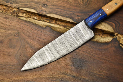 12" Handmade Damascus Steel Kitchen Chef Knife | Full Tang Professional Cooking Blade