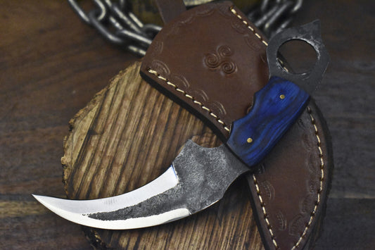 8"Handmade D2 Steel Karambit Knife Best Karambit Knife With Wood Handle