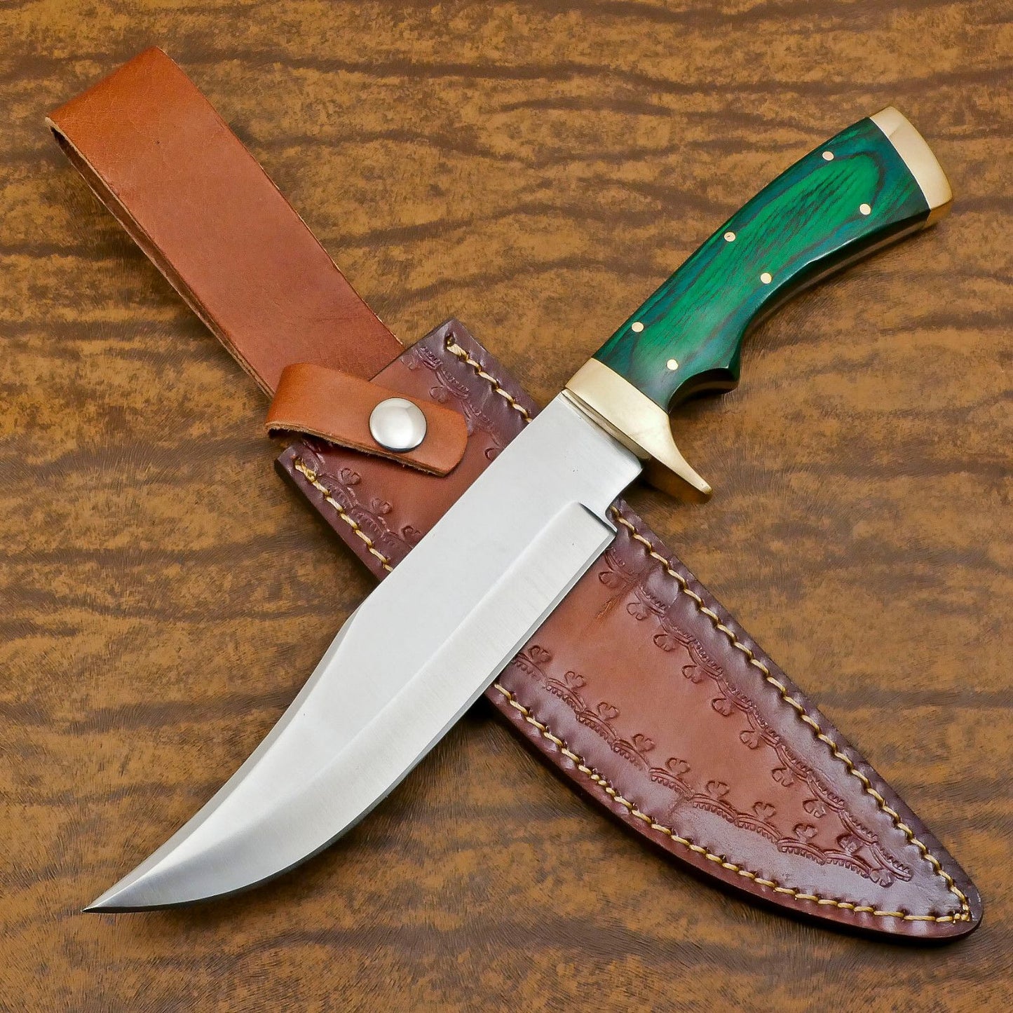 Premium Handmade D2 Steel Full Tang Bowie Knife – 12-Inch Hunting & Camping Blade