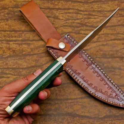 Premium Handmade D2 Steel Full Tang Bowie Knife – 12-Inch Hunting & Camping Blade