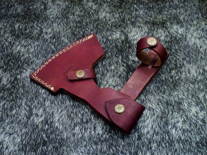 Custom Handmade Viking Tomahawk Hatchet – Hand Forged Carbon Steel Throwing Axe with Leather Wrapped Handle and Sheath