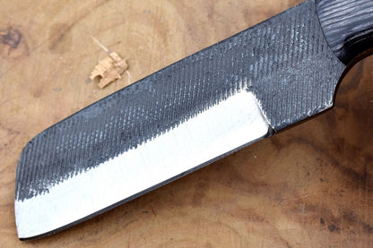 Custom Handmade Carbon Steel Bull Cutter Knife W/Sheath Cowboy Bull Cutter Knife