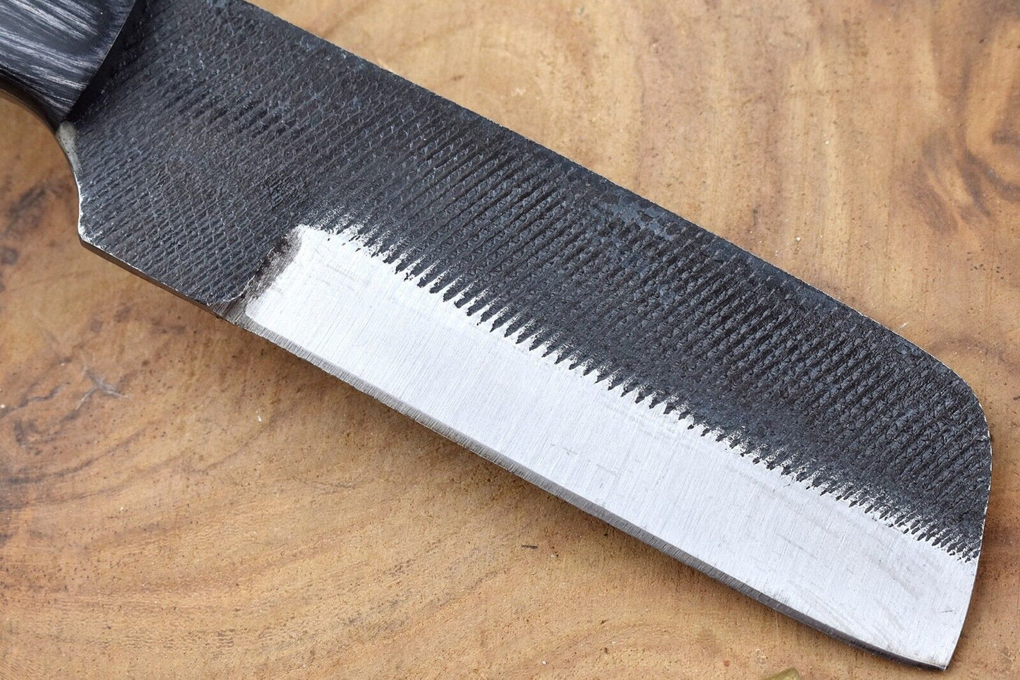 Custom Handmade Carbon Steel Bull Cutter Knife W/Sheath Cowboy Bull Cutter Knife