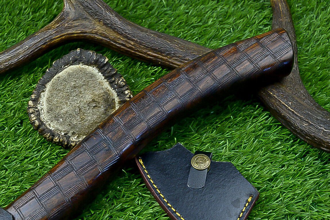 Handcrafted Viking Carbon Steel Tomahawk Axe with Leather Sheath