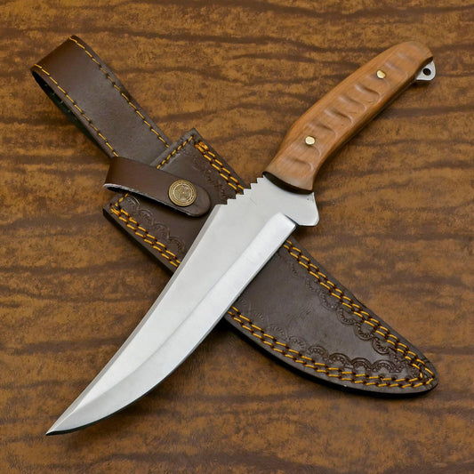 Handmade D2 Steel Full Tang Bowie Knife | 12" Hunting & Outdoor Sport Blade