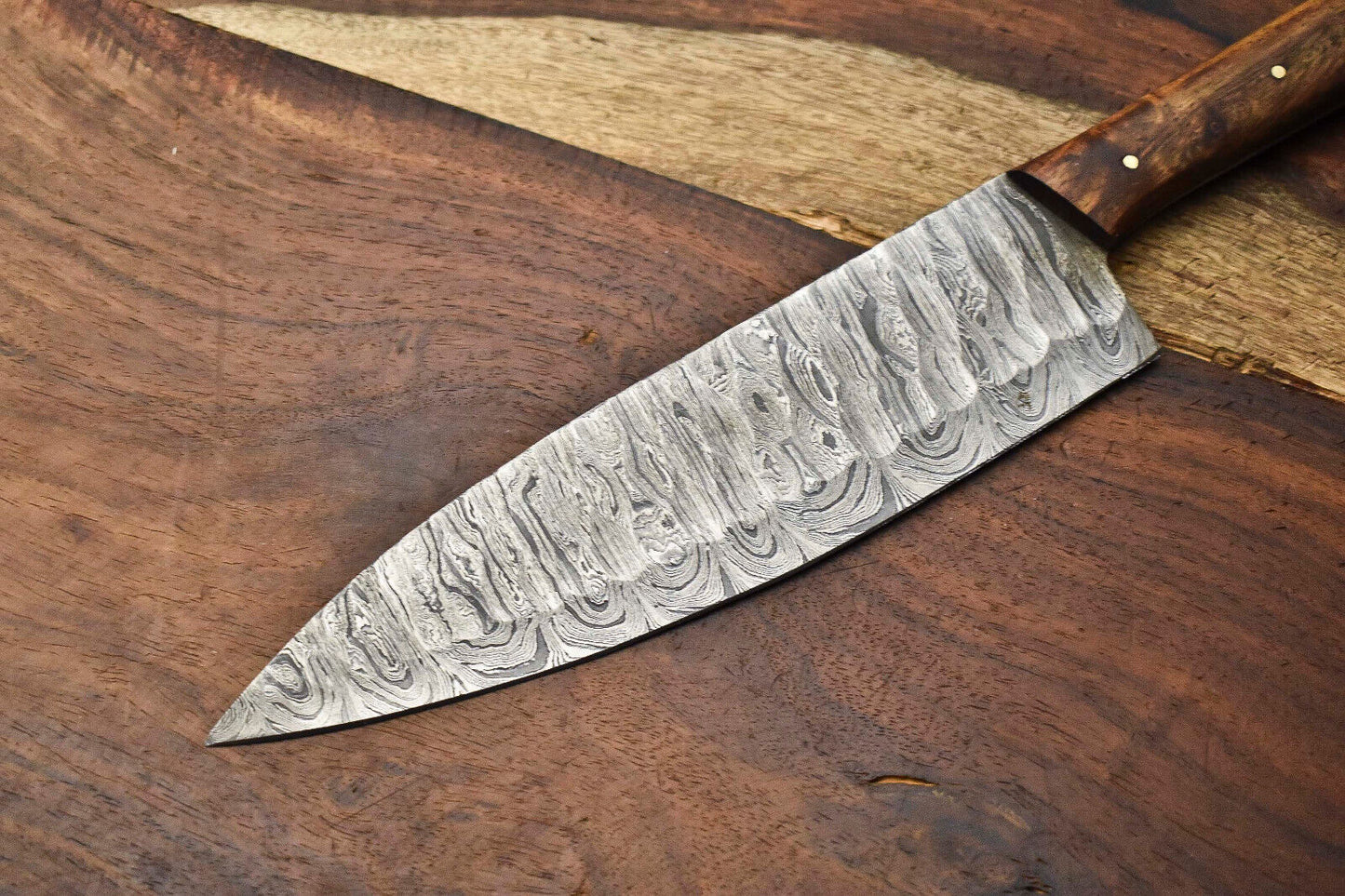 Handmade Damascus Steel Chef Knife – 13" Full Tang Kitchen Knife, 384-Layer Forged Blade