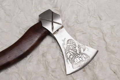 Handmade Viking Bearded Axe | Carbon Steel Hammer Hatchet Axe 18"