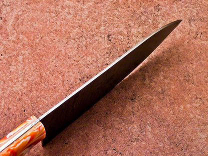 13" Professional Chef Knife | Handmade Damascus Steel Blade with Resin Handle